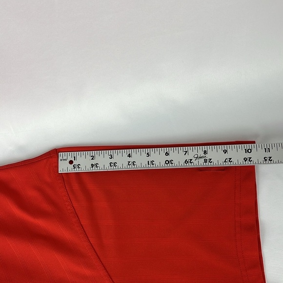 Men’s PGA Tour Golf Polo Vertical Striped Shirt XL Red - Picture 7 of 13